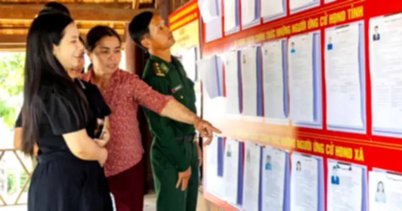 Không khí bầu cử sôi động tại các xã biên giới Quảng Ngãi