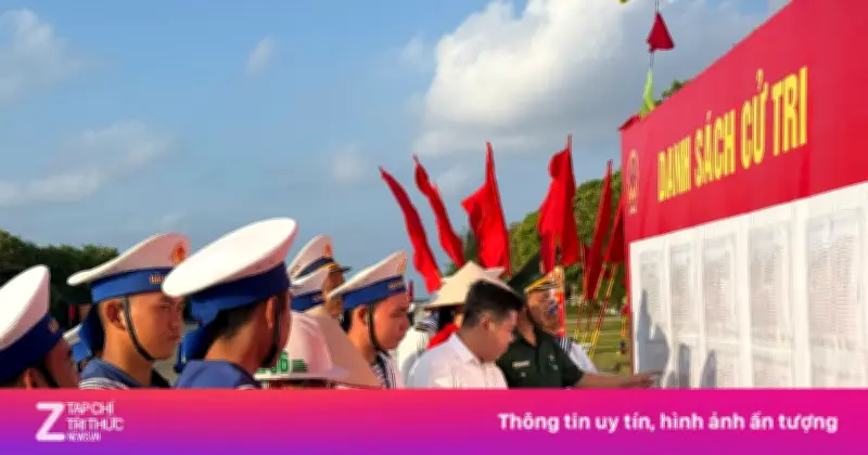 Khu vực bỏ phiếu số 14 tại đảo Trường Sa sẵn sàng cho ngày bầu cử lớn