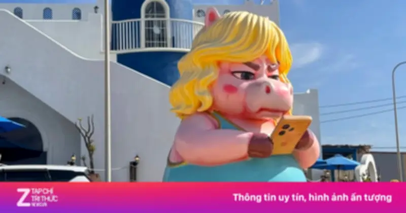 Linh vật ngựa 'mặt cọc' cầm iPhone 17 bất ngờ xuất hiện tại bãi biển Nhơn Lý, Gia Lai