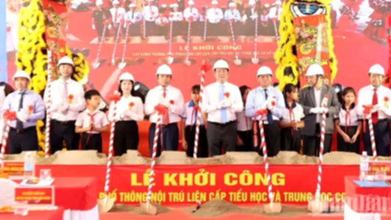 Lâm Đồng khởi công 3 trường nội trú liên cấp biên giới, đầu tư hơn 225 tỷ đồng