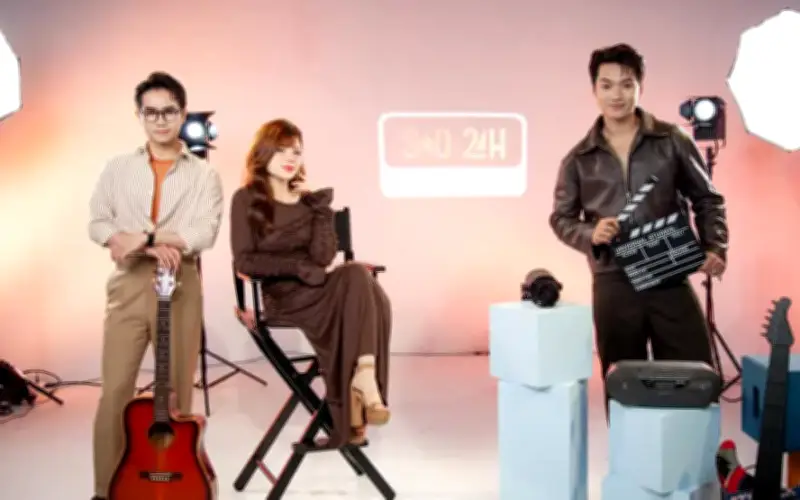 MC Thái Trang, Ngọc Thịnh và Châu Khang dẫn bản tin Sao 24h trên VTV3