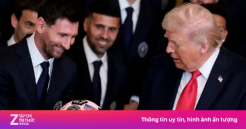 Messi Mỉm Cười Khi Tổng Thống Trump Ca Ngợi Ronaldo Tại Nhà Trắng
