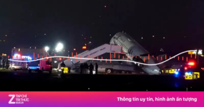 Máy bay Canada đâm xe cứu hỏa tại New York, tiếp viên sống sót thần kỳ