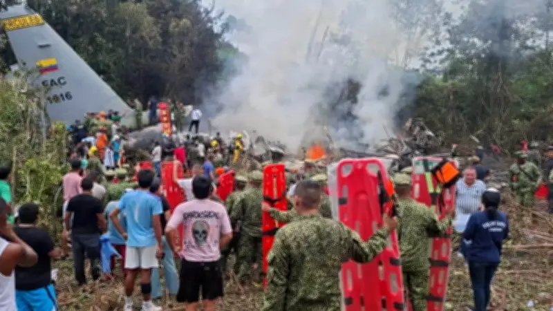 Máy bay quân sự Colombia rơi, lo ngại hơn 80 người thiệt mạng