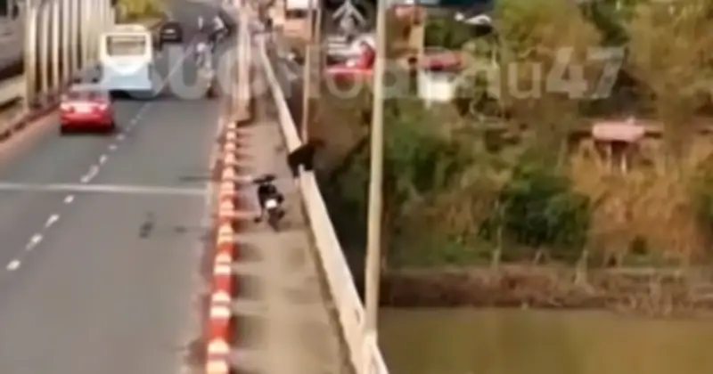 Nam thanh niên nhảy cầu Sêrêpốk mất tích, lực lượng chức năng đang tìm kiếm