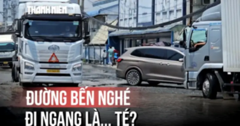 Đường Bến Nghé xuống cấp, người dân chật vật tránh hố tử thần