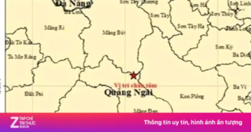 Động đất 3,6 độ Richter ở xã Măng Bút, rung lắc lan xa tới ven biển Quảng Ngãi