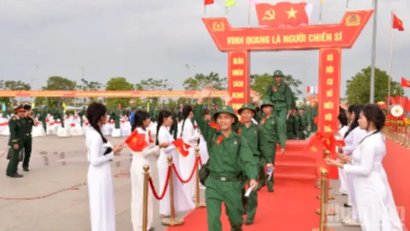Đồng Tháp tổ chức Lễ giao, nhận quân năm 2026 với hàng nghìn thanh niên hăng hái nhập ngũ