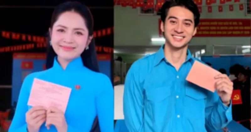 Nghệ sĩ, hoa hậu tích cực tham gia bầu cử, lan tỏa tinh thần trách nhiệm công dân