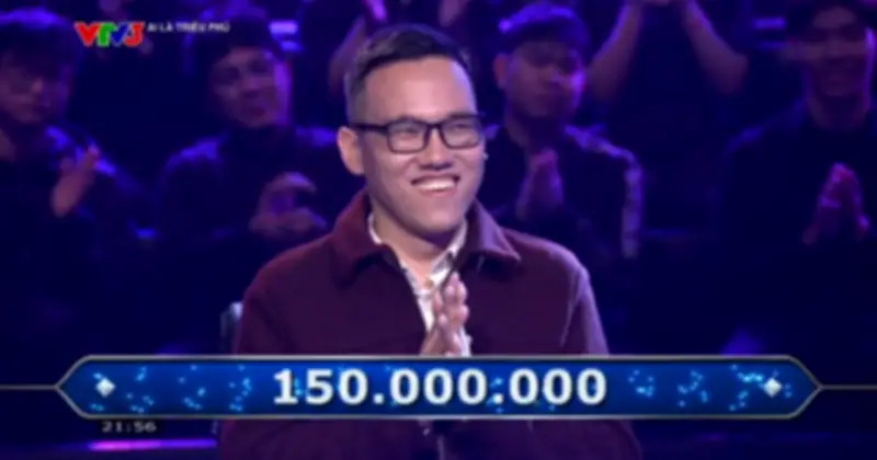 Người chơi Hà Nội chinh phục 14 câu Ai Là Triệu Phú, dừng ở câu 15 và bảo toàn 150 triệu