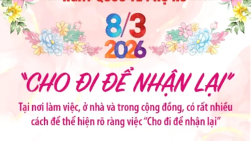 Ngày Quốc tế Phụ nữ 8/3: 'Cho đi để nhận lại' - Thông điệp ý nghĩa lan tỏa