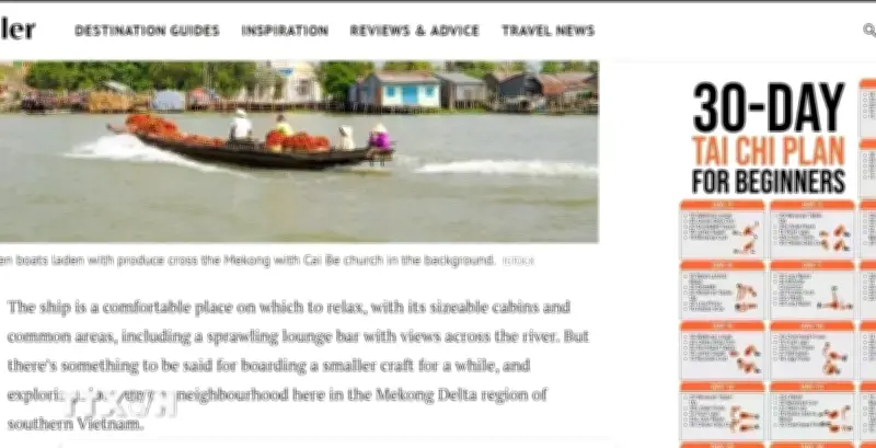 Nhà văn Australia ấn tượng với chuyến du ngoạn sông Mekong và ẩm thực Việt Nam