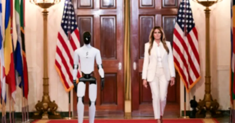 Đệ nhất phu nhân Melania Trump đón tiếp người máy Figure 3 tại Nhà Trắng