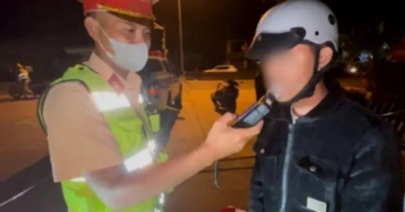 Đà Nẵng: CSGT phát hiện 23 trường hợp vi phạm nồng độ cồn trong hai đêm tuần tra