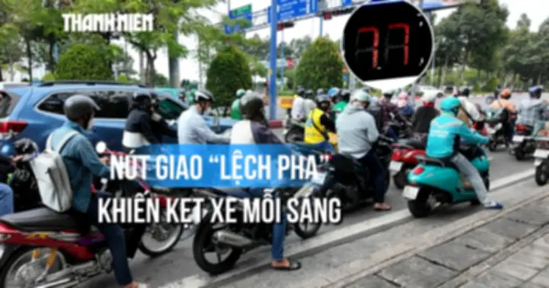 Nút giao Mai Chí Thọ - Trần Não ùn ứ do đèn tín hiệu chưa linh hoạt