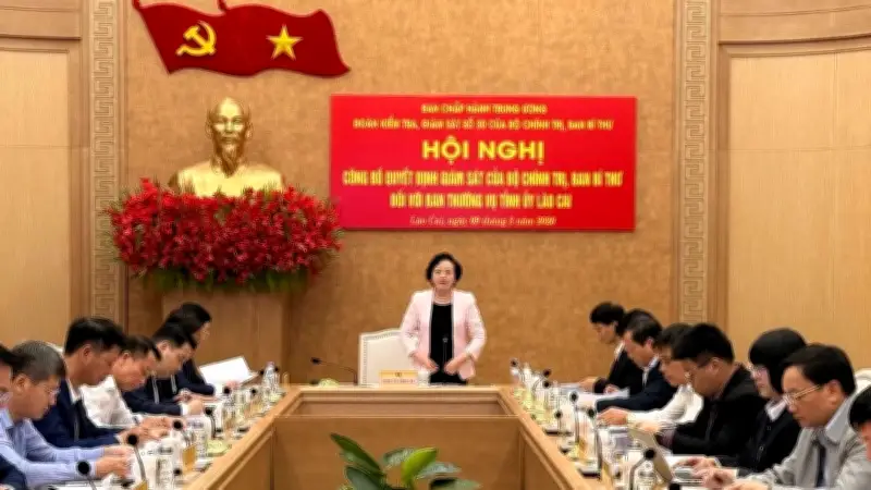 Đoàn kiểm tra giám sát công bố quyết định giám sát Ban Thường vụ Tỉnh ủy Lào Cai