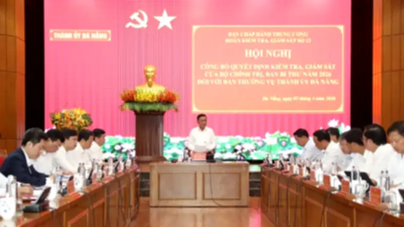 Đoàn Kiểm Tra Số 12 Công Bố Kế Hoạch Giám Sát Ban Thường Vụ Thành Ủy Đà Nẵng