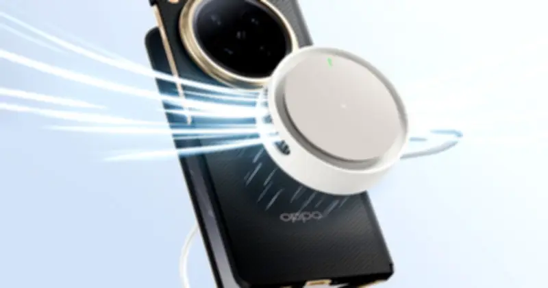 OPPO sắp bán sạc không dây 50W có quạt tản nhiệt, hút dính nam châm với Find N6