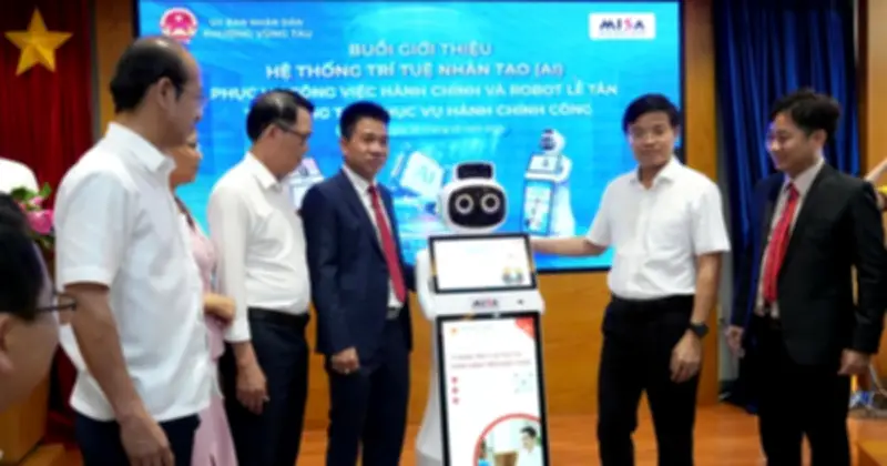 Phường Vũng Tàu (TP.HCM) triển khai robot lễ tân AI phục vụ thủ tục hành chính