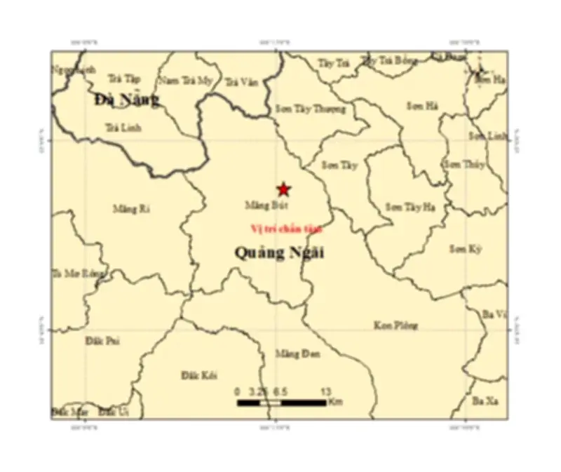 Quảng Ngãi liên tiếp hứng ba trận động đất nhẹ trong một ngày, chuyên gia khuyến cáo an toàn