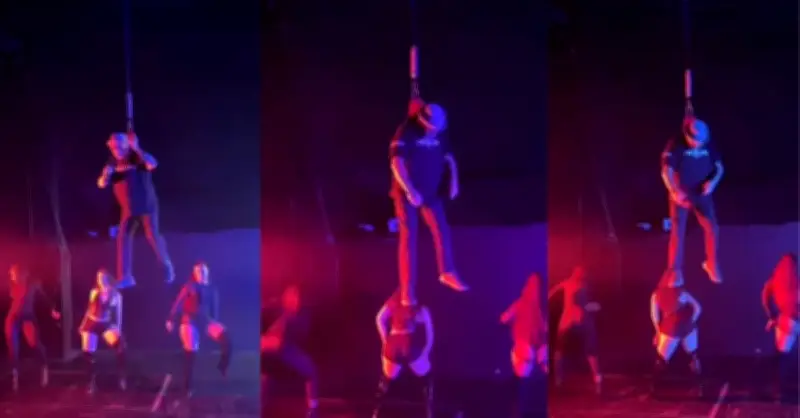 Rapper Pete Bowditch ngất xỉu khi đang treo lơ lửng trên sân khấu Chicago