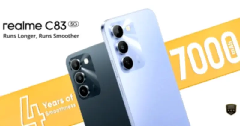 Realme C83 5G chính thức ra mắt: Pin 7000mAh, màn hình 144Hz và độ bền chuẩn quân đội