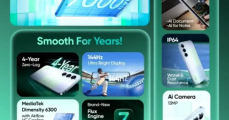 Realme P4 Lite 5G ra mắt tại Ấn Độ: Pin 7000mAh, màn 144Hz, giá từ 3,67 triệu đồng