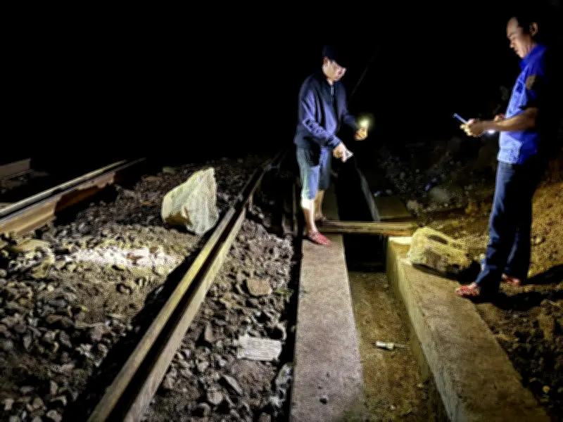 Đá Rơi Trên Đèo Hải Vân, Ngành Đường Sắt Phải Tạm Dừng Chạy Tàu