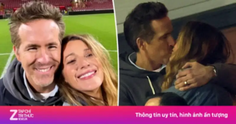Ryan Reynolds tặng vợ nụ hôn ngọt ngàо trên khán đài trận Wrexham gặp Chelsea
