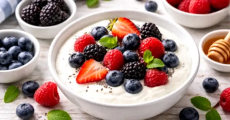 Sữa Chua Hy Lạp Và Quả Mọng: Món Ăn Khuya Lý Tưởng Cho Giấc Ngủ Sâu Và Đường Huyết Ổn Định