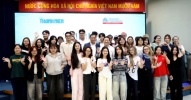 Sinh viên Hoa Sen khai giảng khóa học sản xuất tin tức tại Báo Thanh Niên