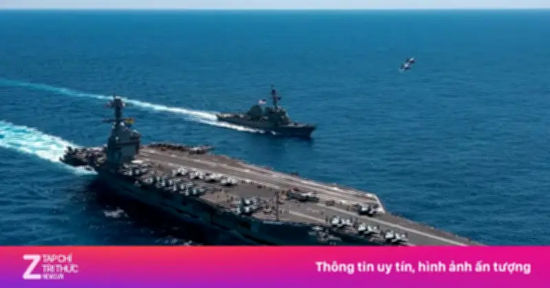Siêu tàu sân bay Mỹ USS Gerald R. Ford rút khỏi Trung Đông: Lo ngại trước vũ khí Iran