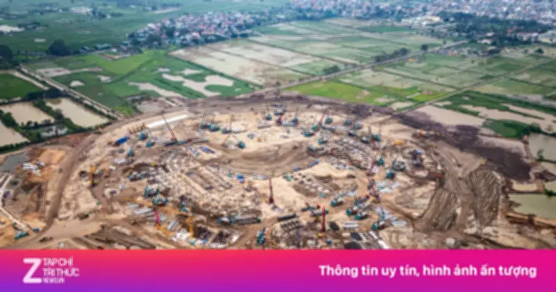 Sân vận động Lạc Việt: Công trường sôi động sau 3 tháng khởi công