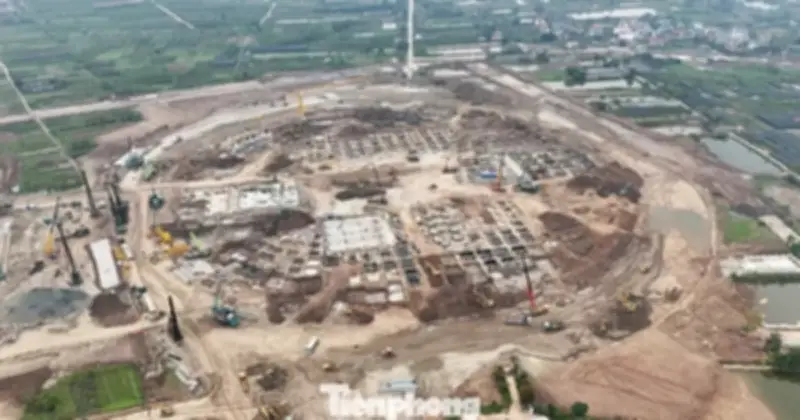 Sân vận động PVF 60.000 chỗ tại Hưng Yên lộ diện, thi công xuyên Tết đảm bảo tiến độ