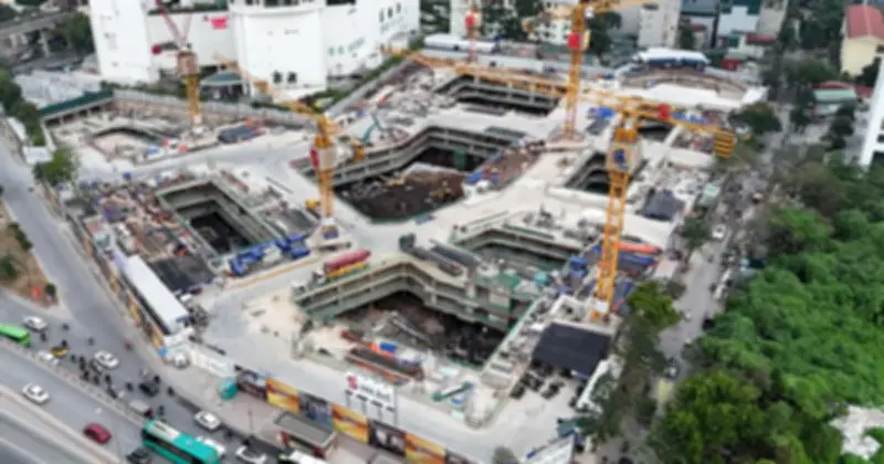 Sun Feliza Suites: Hoàn thành đổ 7.800 m³ bê tông móng, tiến tới biểu tượng căn hộ cao cấp Cầu Giấy