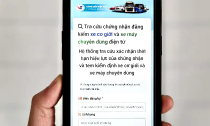 Từ 1/3, chủ xe có thể tra cứu giấy kiểm định điện tử trực tuyến trên website