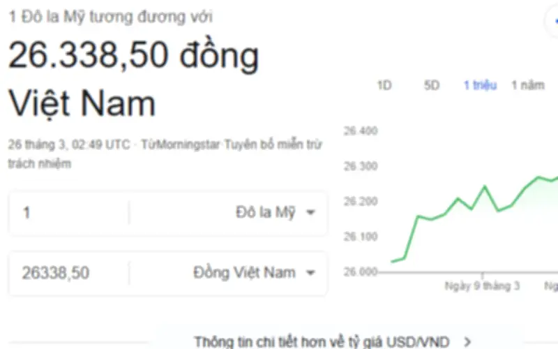Tỷ giá USD/VND hôm nay 26/3: Chờ đợi động thái mới từ Ngân hàng Nhà nước