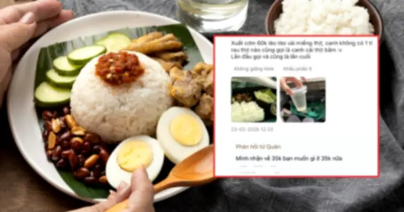 Đặt đồ ăn qua app: Tranh cãi về suất ăn 60.000 VNĐ và phản hồi gây sốc từ chủ quán