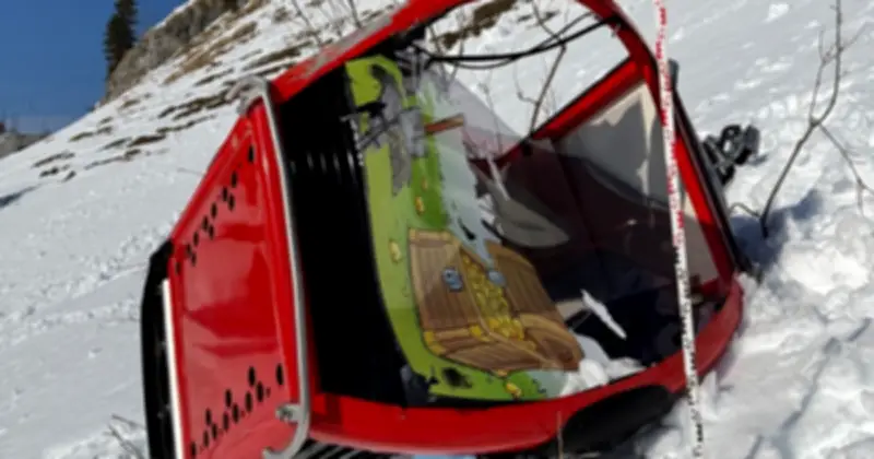 Tai nạn cáp treo kinh hoàng tại Thụy Sĩ: Một người tử vong sau khi cabin rơi xuống núi