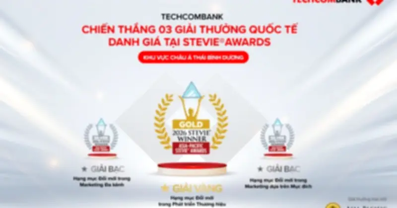 Techcombank Rực Sáng Tại APAC Stevie Awards 2026 Với Ba Giải Thưởng Danh Giá