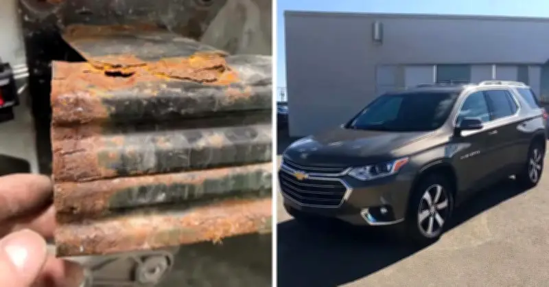 Thợ sửa xe Mỹ sốc khi phát hiện SUV 5 năm tuổi gỉ sét nghiêm trọng, an toàn bị đe dọa