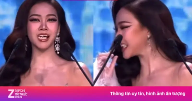 Thí sinh Hoa hậu Hòa bình Thái Lan rơi răng giả trên sân khấu bán kết
