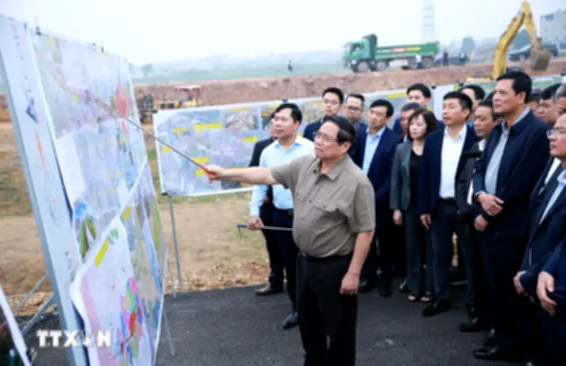 Thủ tướng kiểm tra tiến độ xây dựng sân bay quốc tế Gia Bình tại Bắc Ninh