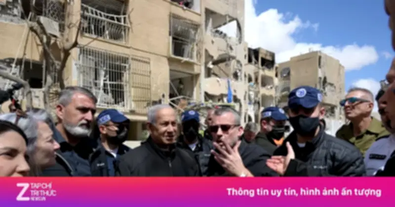 Thủ tướng Netanyahu thị sát hiện trường vụ tấn công của Iran tại miền Nam Israel