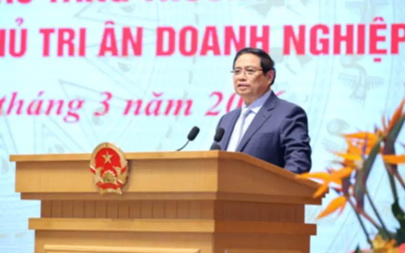 Thủ tướng Phạm Minh Chính: Doanh nghiệp là trung tâm cho mục tiêu tăng trưởng hai con số
