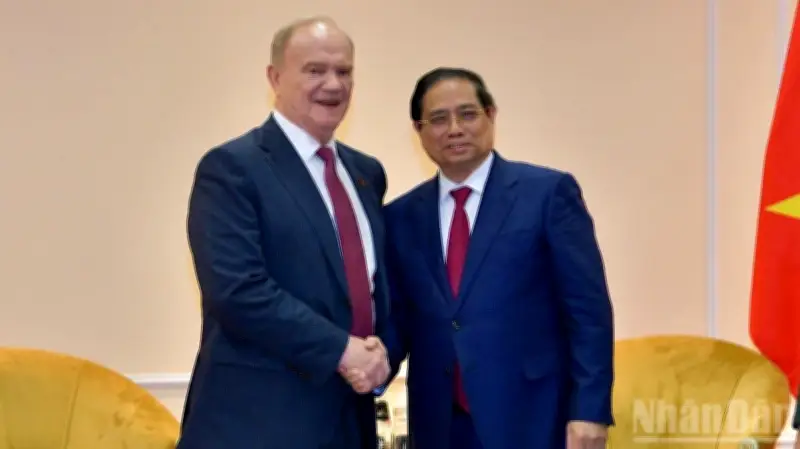 Thủ tướng Phạm Minh Chính gặp Chủ tịch Đảng Cộng sản Nga, khẳng định quan hệ đặc biệt Việt - Nga
