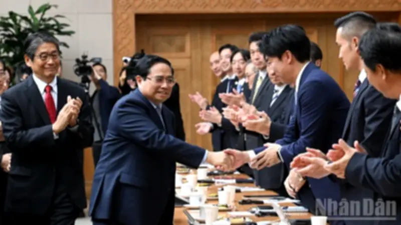 Thủ tướng Phạm Minh Chính đối thoại với doanh nghiệp Nhật Bản về hợp tác đầu tư