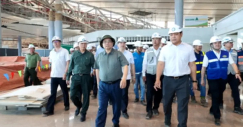 Thủ tướng Phạm Minh Chính kiểm tra, đôn đốc tiến độ xây dựng sân bay Long Thành