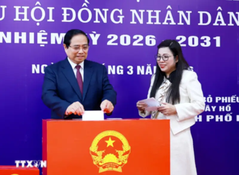 Thủ tướng Phạm Minh Chính thực hiện quyền công dân, bầu cử ĐBQH khóa XVI