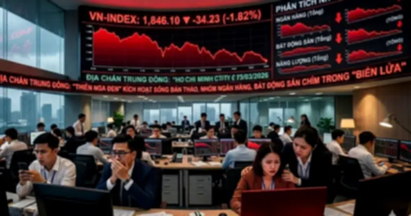 Thị Trường Chứng Khoán Rúng Động: VN-Index Sập Mạnh Sau Cú Sốc Xung Đột Trung Đông